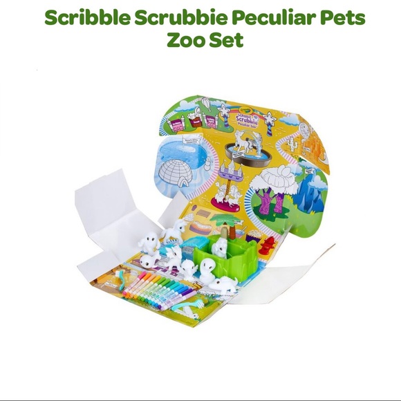 NIB Scribble Scrubbie Peculiar Zoo Play Set - Picture 10 of 12